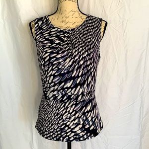 Ann Taylor sleeveless, side zip blouse, size 10